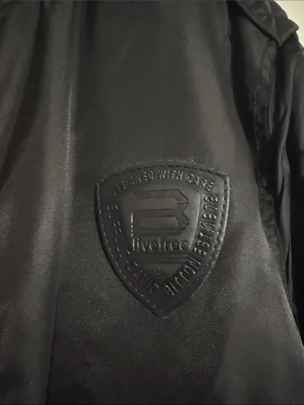 Buffalo Men's Black Bomber Jacket with Orange Lining